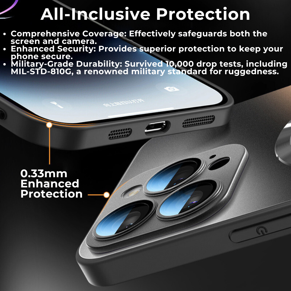 Premium iPhone Case MagSafe Compatible Matte Shockproof Protective Cover Camera Lens Protection Magnetic Slim Design