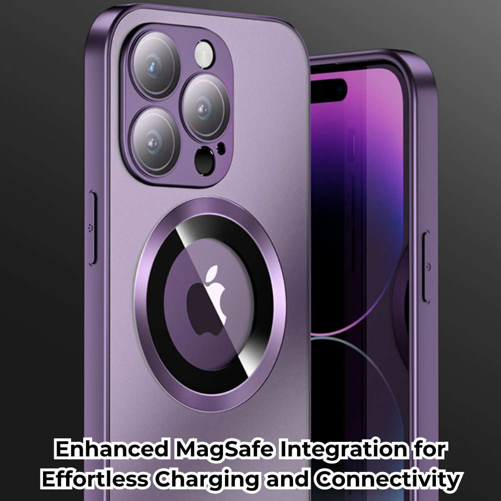 Premium iPhone Case MagSafe Compatible Matte Shockproof Protective Cover Camera Lens Protection Magnetic Slim Design