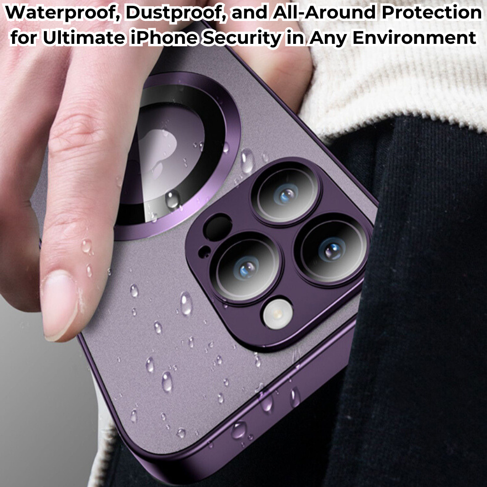 Premium iPhone Case MagSafe Compatible Matte Shockproof Protective Cover Camera Lens Protection Magnetic Slim Design