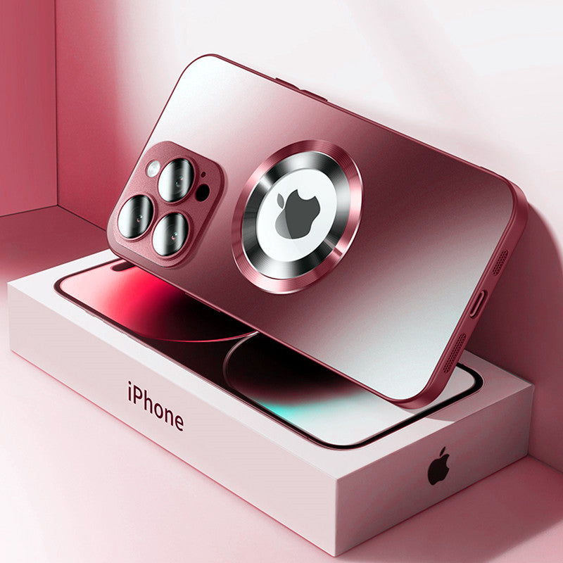 Premium iPhone Case MagSafe Compatible Matte Shockproof Protective Cover Camera Lens Protection Magnetic Slim Design