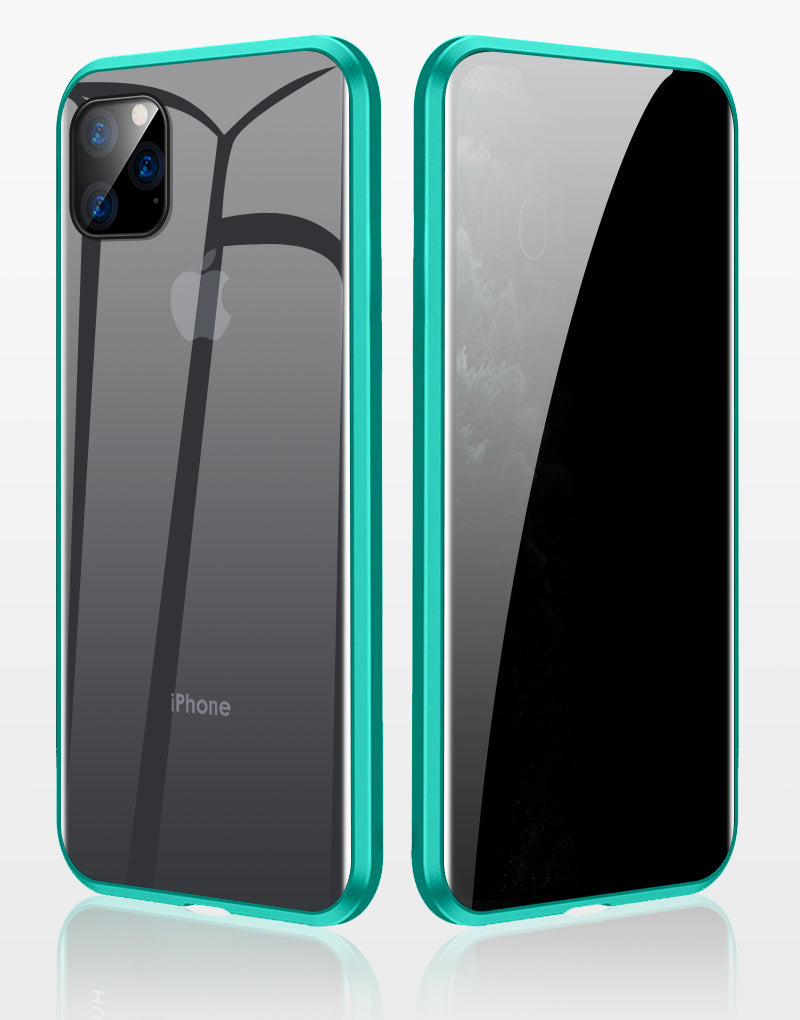 Premium iPhone Case MagSafe Compatible Privacy Screen Tempered Glass Shockproof Protective Cover 360 Full Body Camera Lens Protection Slim Design