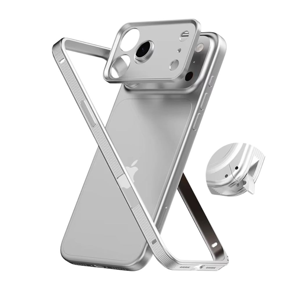 Premium iPhone Case MagSafe Compatible Protective Cover Metal Frame Heat Dissipation Design Anti Slip Grip Shockproof Camera Lens Protection Slim Structure