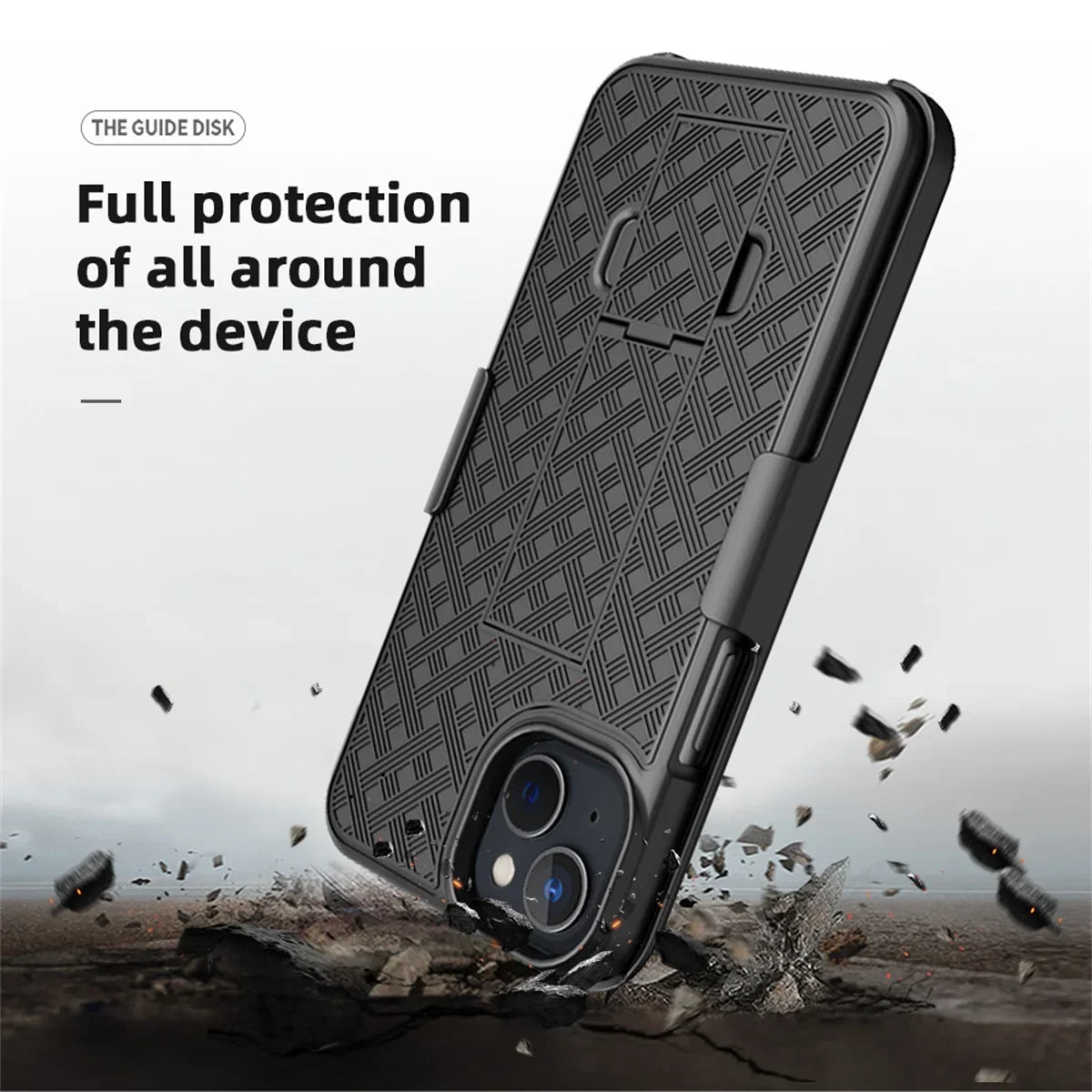 Premium iPhone Case MagSafe Compatible Rugged Armor Belt Clip Holster Kickstand Shockproof Protective Cover Camera Lens Protection Heavy Duty Design