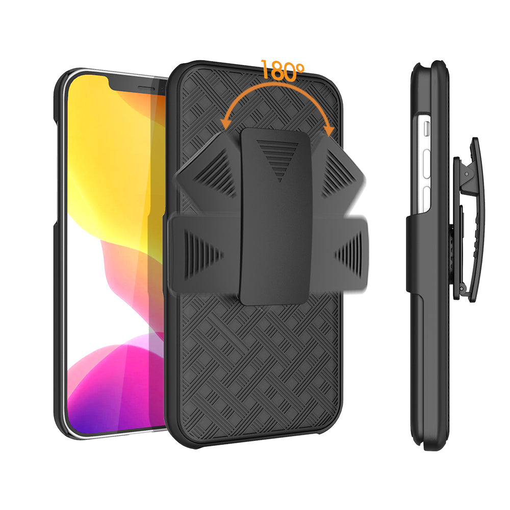Premium iPhone Case MagSafe Compatible Rugged Armor Belt Clip Holster Kickstand Shockproof Protective Cover Camera Lens Protection Heavy Duty Design