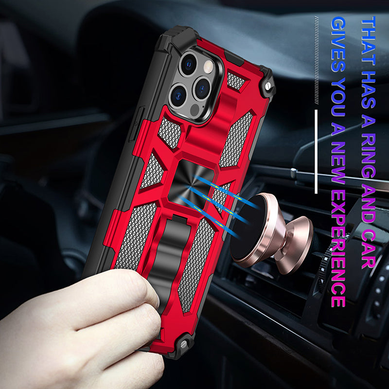 Premium iPhone Case MagSafe Compatible Rugged Armor Camouflage Kickstand Shockproof Protective Cover Camera Lens Protection Heavy Duty Design