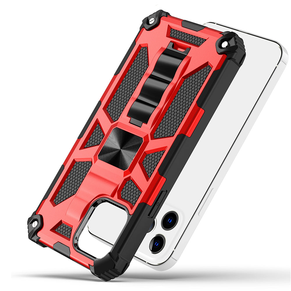 Premium iPhone Case MagSafe Compatible Rugged Armor Camouflage Kickstand Shockproof Protective Cover Camera Lens Protection Heavy Duty Design
