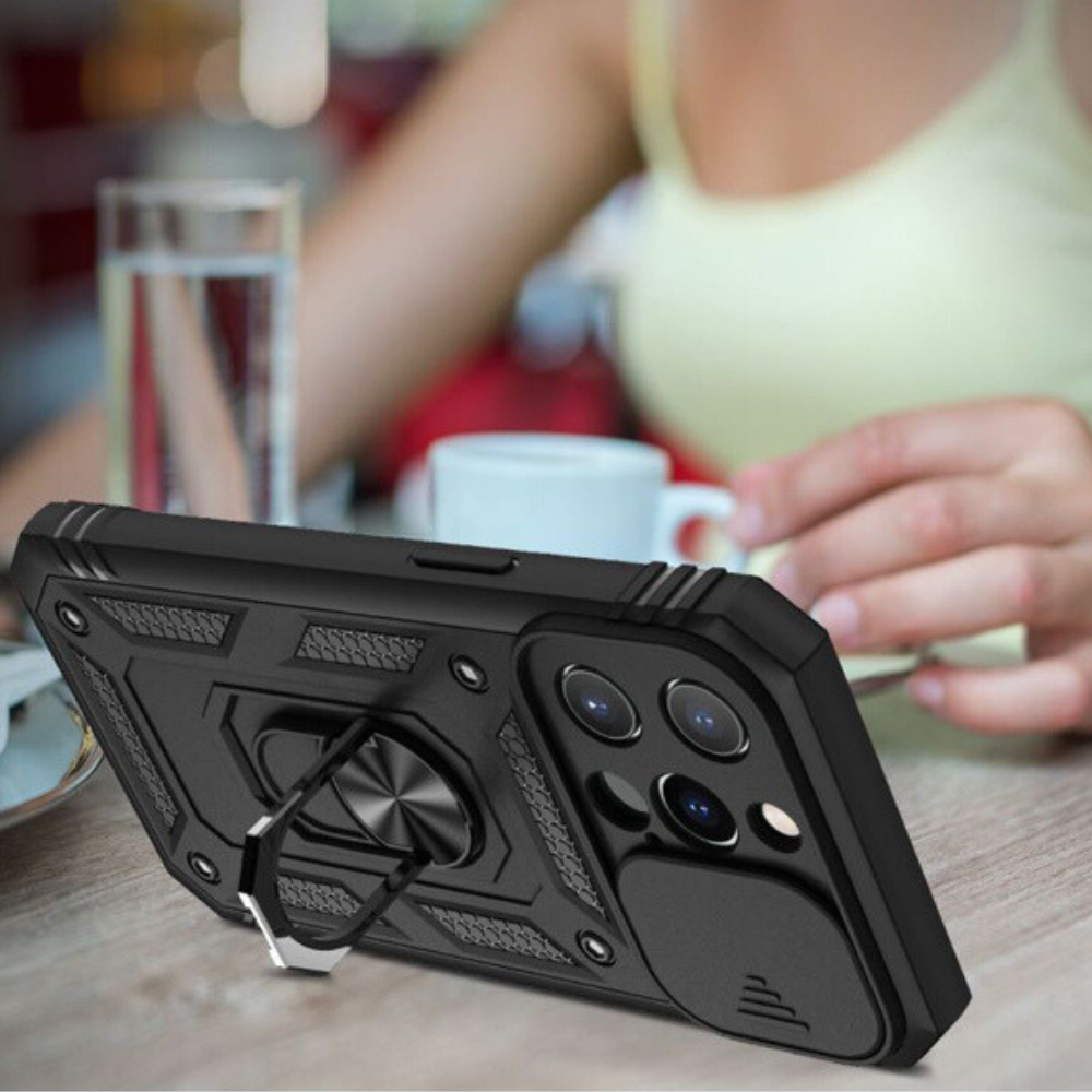 Premium iPhone Case MagSafe Compatible Rugged Armor Kickstand Card Holder Shockproof Protective Cover 360 Protection Camera Lens Protection Heavy Duty Design