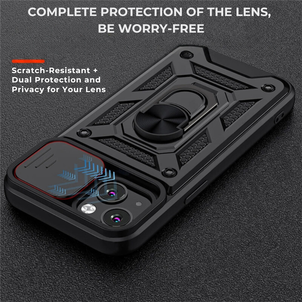 Premium iPhone Case MagSafe Compatible Rugged Armor Kickstand Card Holder Shockproof Protective Cover 360 Protection Camera Lens Protection Heavy Duty Design
