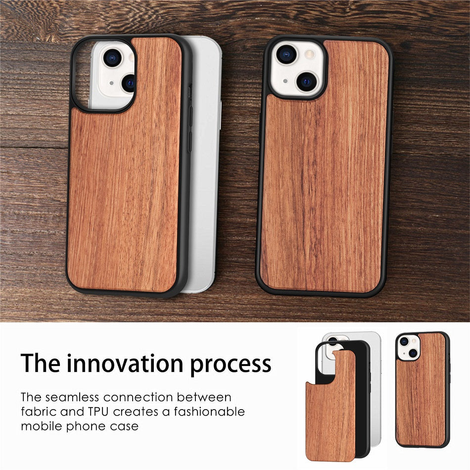 Premium iPhone Case MagSafe Compatible Solid Bamboo Wood Shockproof Protective Cover Hard Back Camera Lens Protection Slim Natural Design