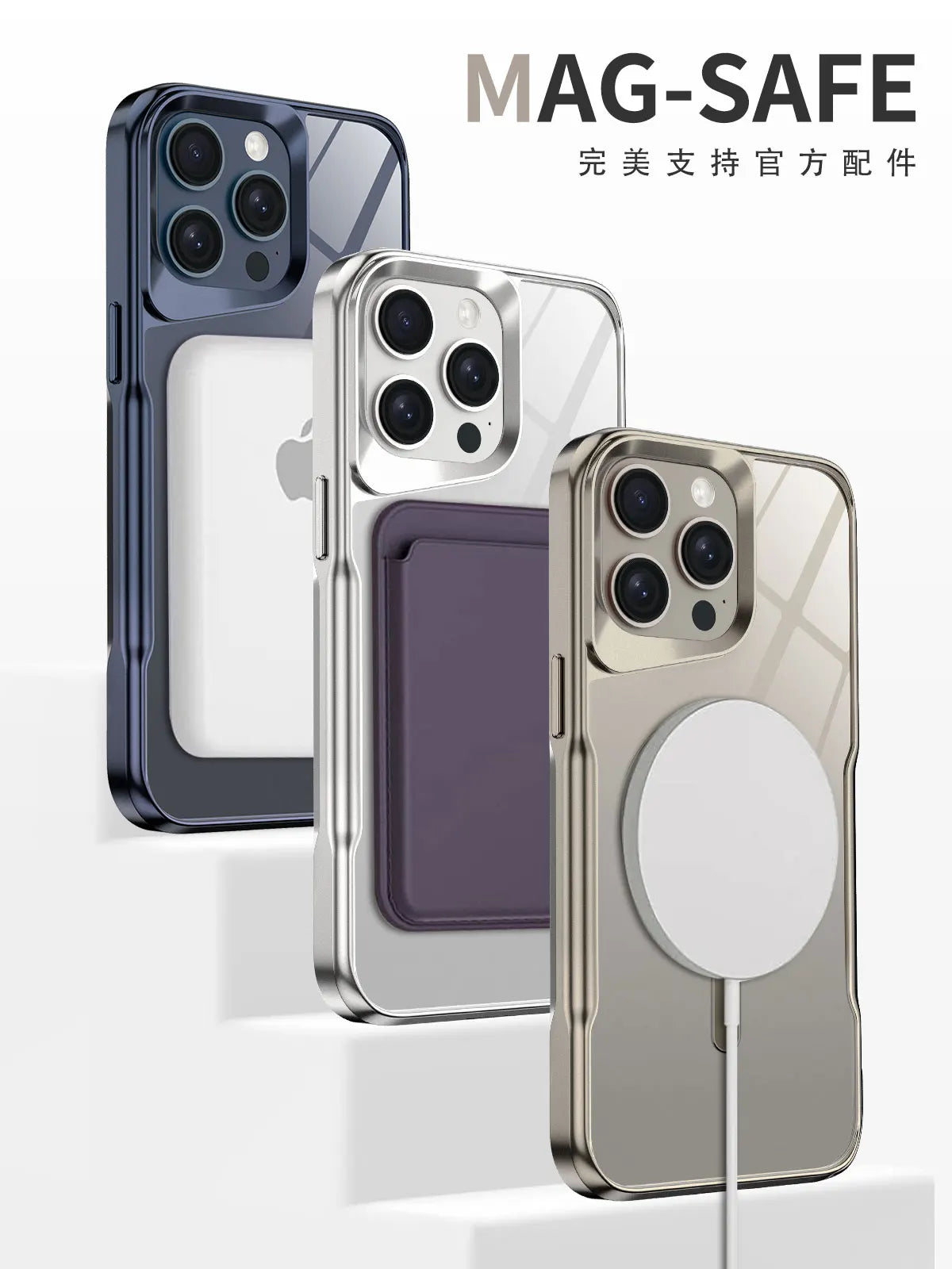 Premium iPhone Case MagSafe Compatible Transparent Hybrid Shockproof Protective Cover Clear HD Design Camera Lens Protection Slim Profile
