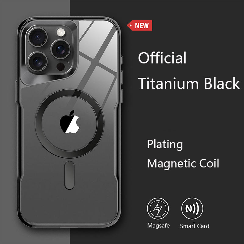 Premium iPhone Case MagSafe Compatible Transparent Hybrid Shockproof Protective Cover Clear HD Design Camera Lens Protection Slim Profile