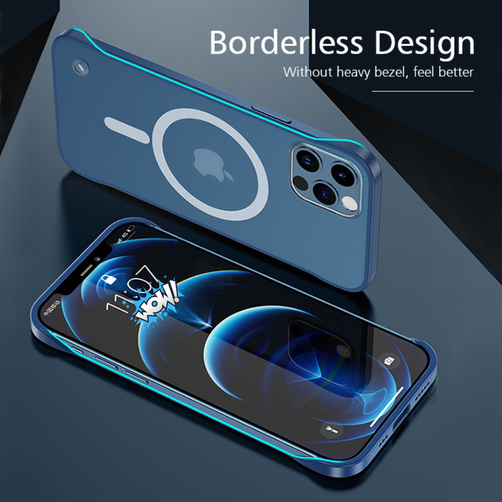 Premium iPhone Case MagSafe Compatible Transparent Ultra Thin Shockproof Protective Cover Frameless Clear Design Camera Lens Protection Slim Profile