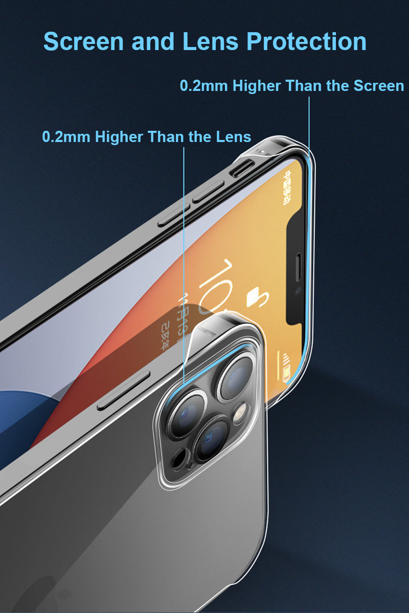 Premium iPhone Case MagSafe Compatible Transparent Ultra Thin Shockproof Protective Cover Frameless Clear Design Camera Lens Protection Slim Profile