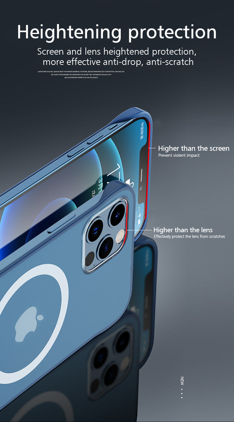 Premium iPhone Case MagSafe Compatible Transparent Ultra Thin Shockproof Protective Cover Frameless Clear Design Camera Lens Protection Slim Profile