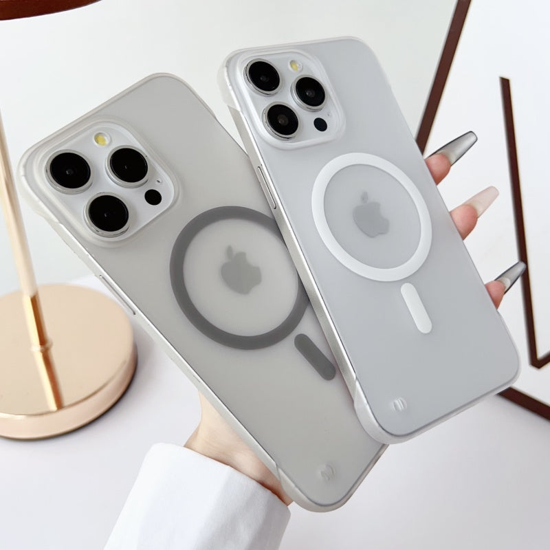 Premium iPhone Case MagSafe Compatible Transparent Ultra Thin Shockproof Protective Cover Frameless Clear Design Camera Lens Protection Slim Profile