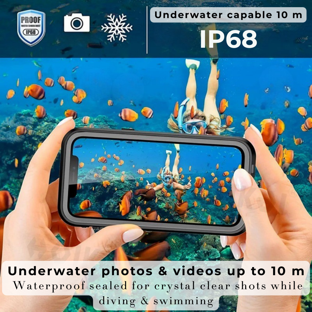 Premium iPhone Case MagSafe Compatible Waterproof IP68 Shockproof Protective Cover 360 Full Body Sealed Design Camera Lens Protection Dustproof