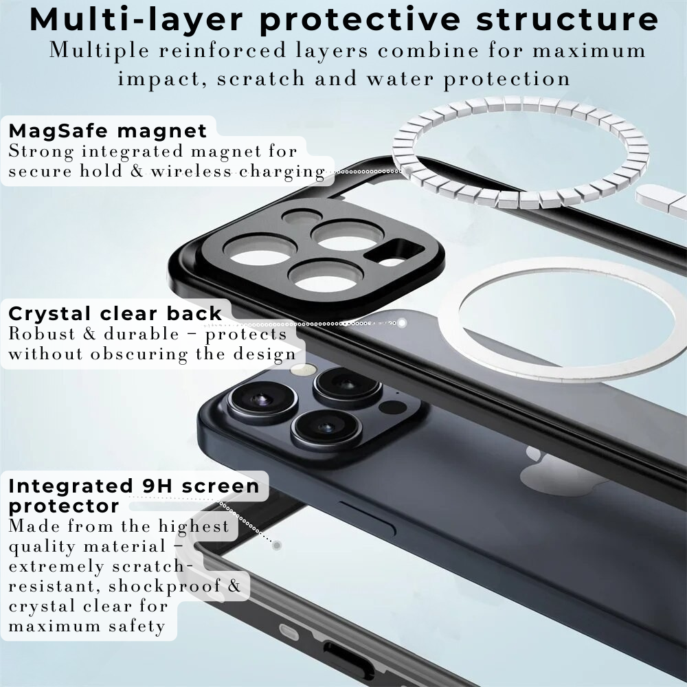 Premium iPhone Case MagSafe Compatible Waterproof IP68 Shockproof Protective Cover 360 Full Body Sealed Design Camera Lens Protection Dustproof