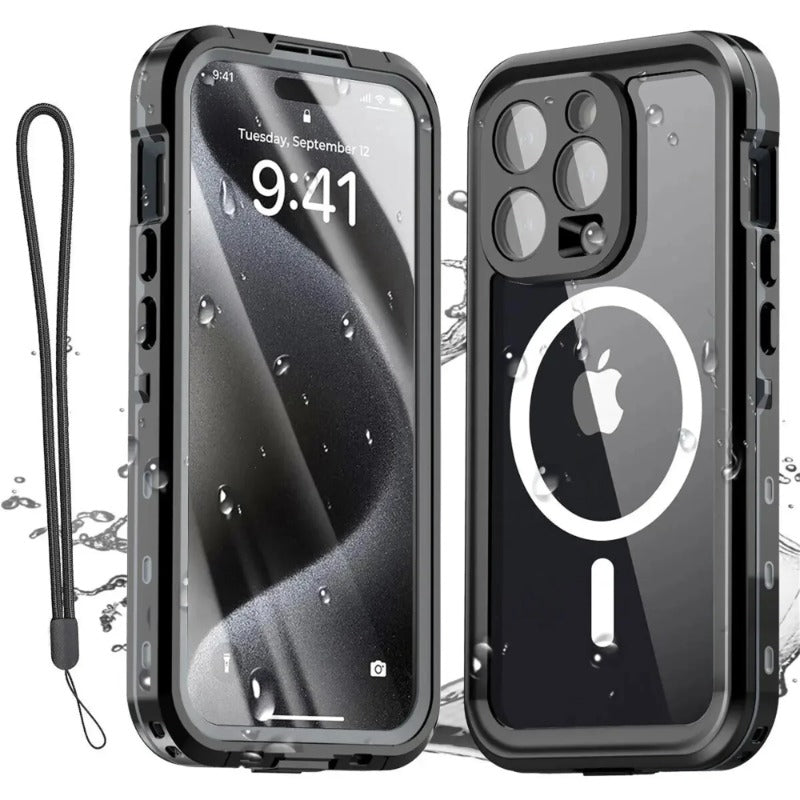 Premium iPhone Case MagSafe Compatible Waterproof IP68 Shockproof Protective Cover 360 Full Body Sealed Design Camera Lens Protection Dustproof