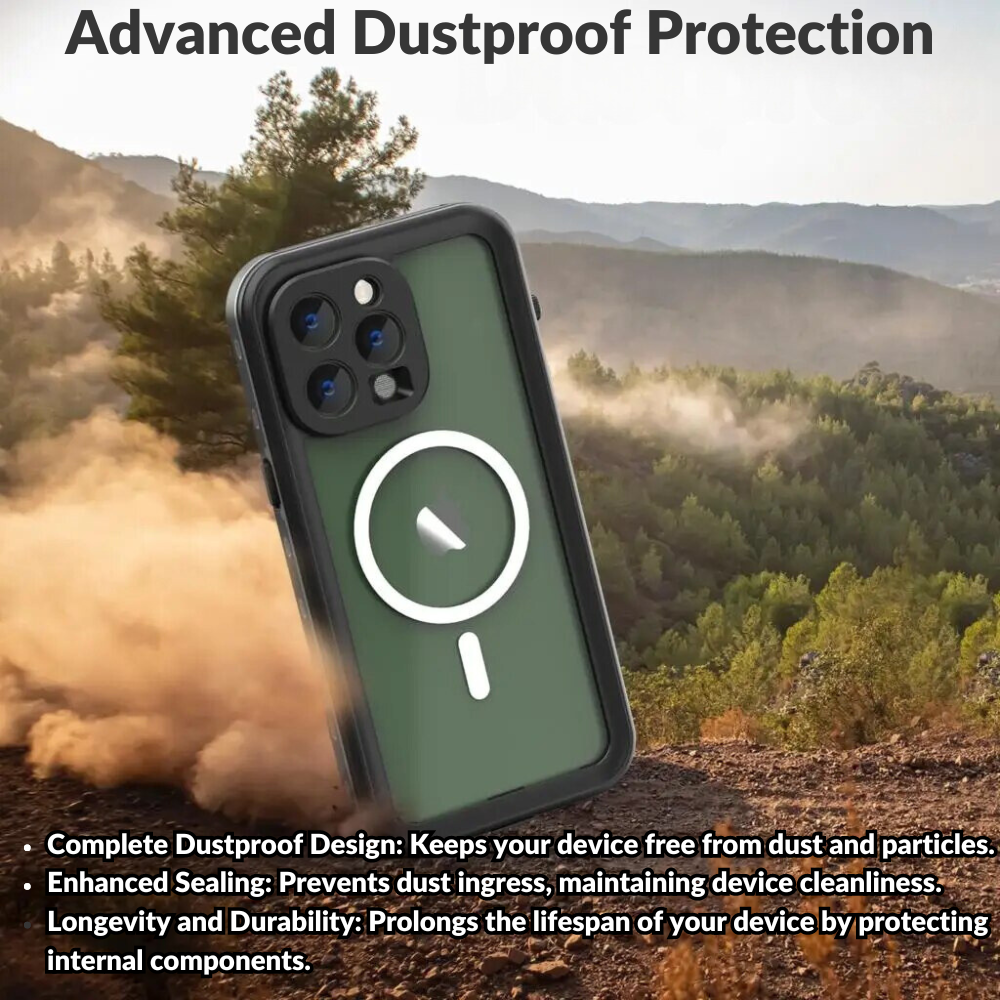 Premium iPhone Case MagSafe Compatible Waterproof IP68 Shockproof Protective Cover 360 Full Body Sealed Design Camera Lens Protection Transparent