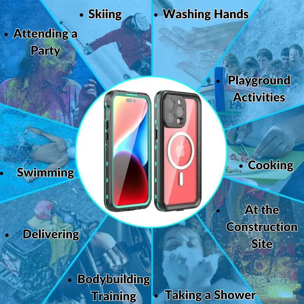 Premium iPhone Case MagSafe Compatible Waterproof IP68 Shockproof Protective Cover 360 Full Body Sealed Design Camera Lens Protection Transparent