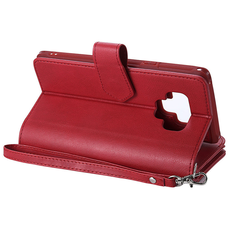 Premium iPhone Case Magnetic Detachable Wallet Flip Cover PU Leather Card Holder Handbag Design Stand Feature Shockproof Full Protection