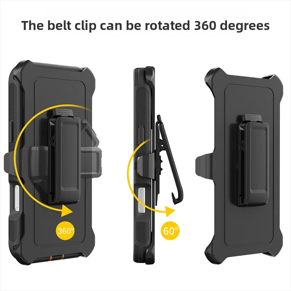 Premium iPhone Case Magnetic Protective Cover Rugged Defender Shockproof Armor Dual Layer Belt Clip Holder Full Port Protection Anti Slip Grip Heavy Duty Design
