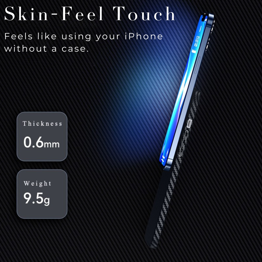 Premium iPhone Case Ultra Thin Carbon Fiber Matte Protective Cover 0.2mm PP Back Lightweight Scratch Resistant Slim Minimalist Design