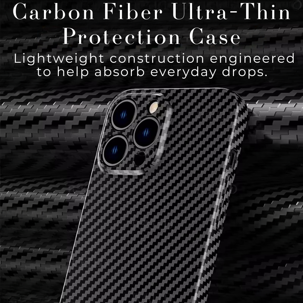 Premium iPhone Case Ultra Thin Carbon Fiber Matte Protective Cover 0.2mm PP Back Lightweight Scratch Resistant Slim Minimalist Design