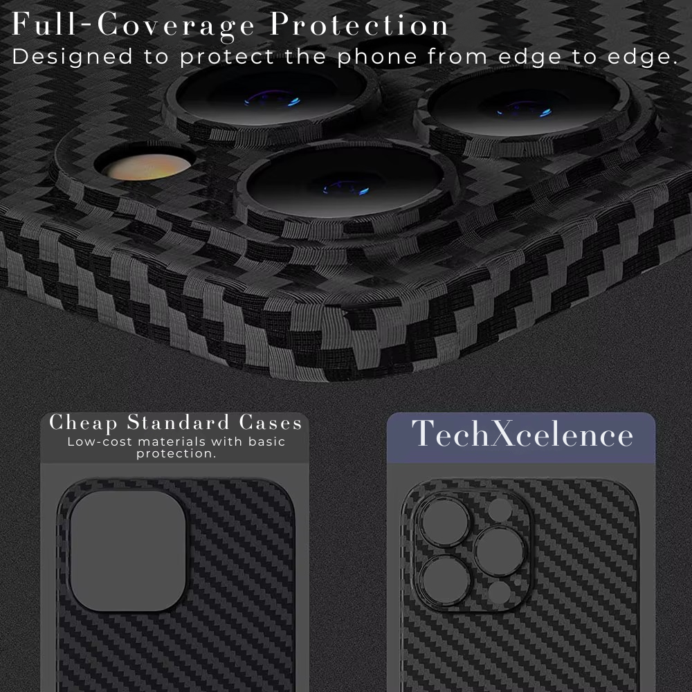 Premium iPhone Case Ultra Thin Carbon Fiber Matte Protective Cover 0.2mm PP Back Lightweight Scratch Resistant Slim Minimalist Design