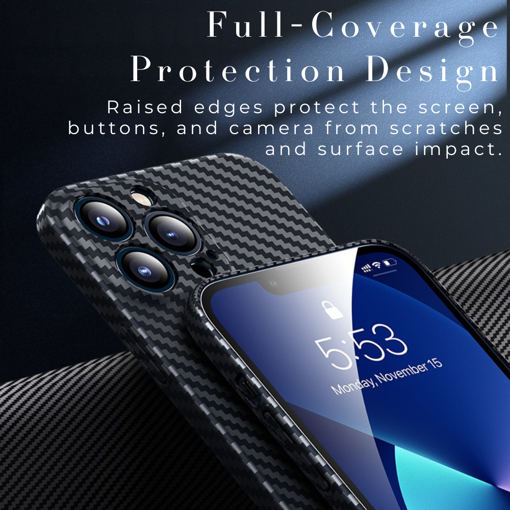 Premium iPhone Case Ultra Thin Carbon Fiber Matte Protective Cover 0.2mm PP Back Lightweight Scratch Resistant Slim Minimalist Design