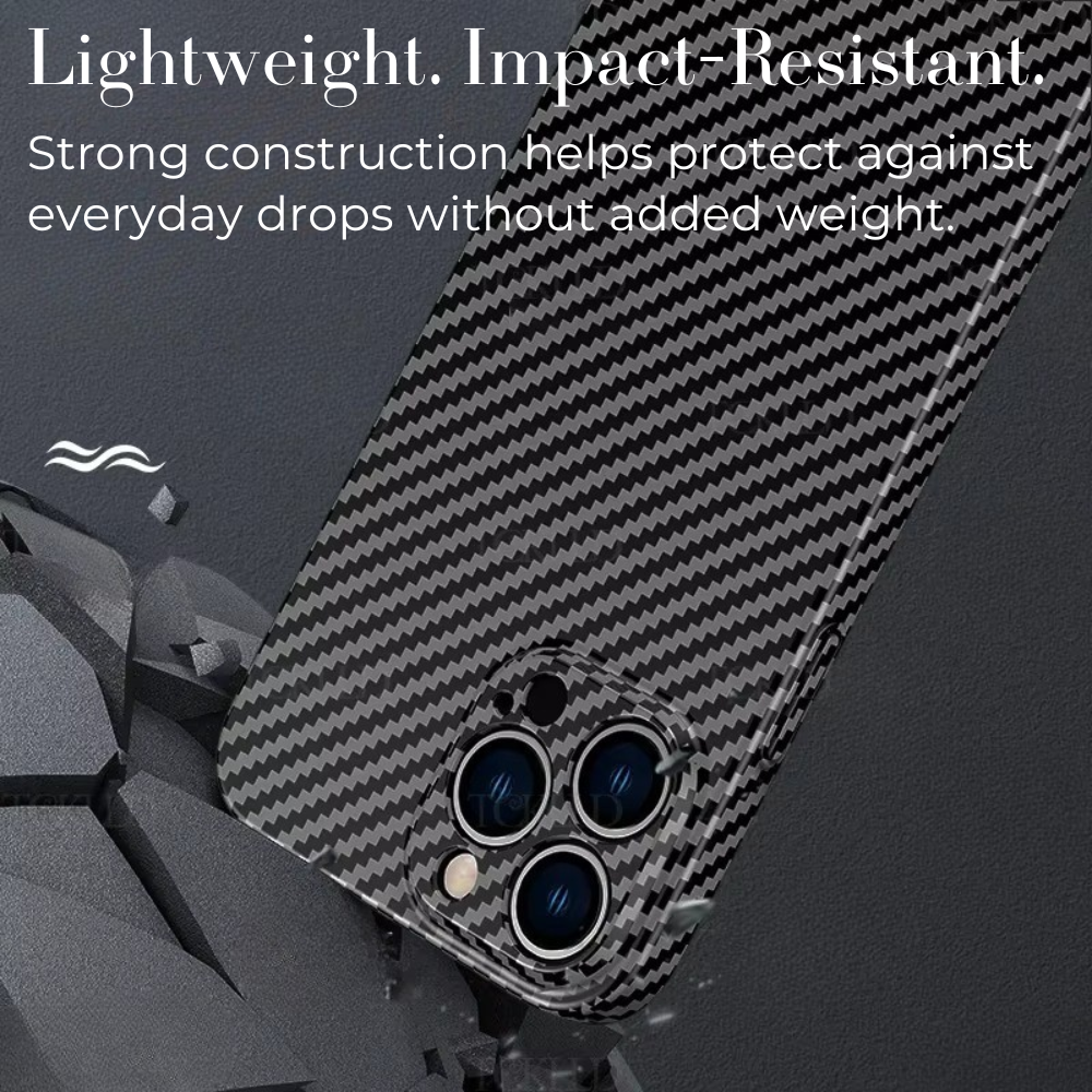 Premium iPhone Case Ultra Thin Carbon Fiber Matte Protective Cover 0.2mm PP Back Lightweight Scratch Resistant Slim Minimalist Design