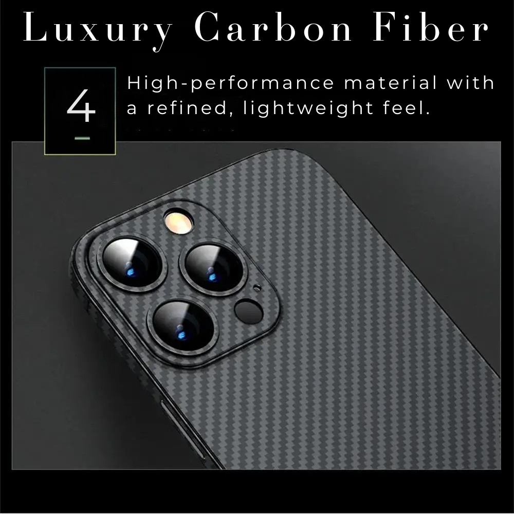 Premium iPhone Case Ultra Thin Carbon Fiber Matte Protective Cover 0.2mm PP Back Lightweight Scratch Resistant Slim Minimalist Design