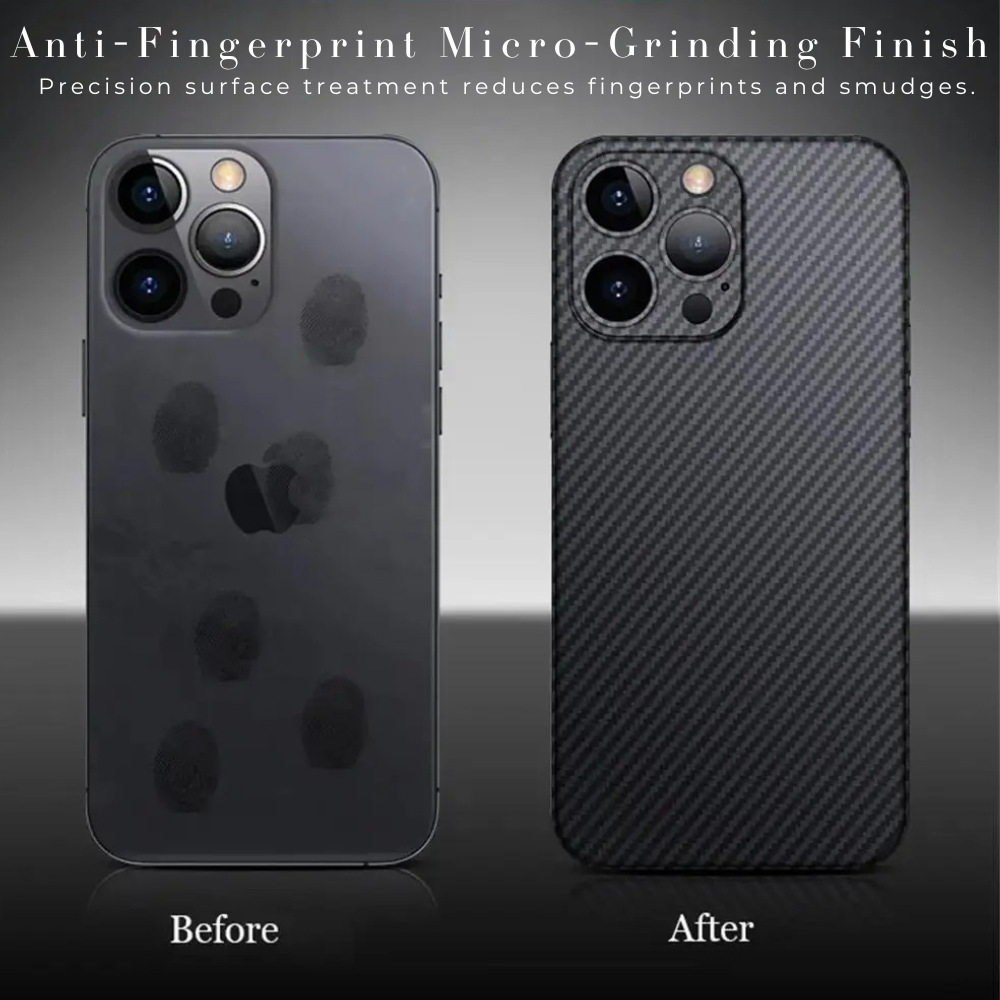 Premium iPhone Case Ultra Thin Carbon Fiber Matte Protective Cover 0.2mm PP Back Lightweight Scratch Resistant Slim Minimalist Design