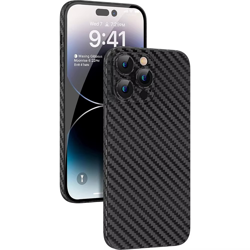 Premium iPhone Case Ultra Thin Carbon Fiber Matte Protective Cover 0.2mm PP Back Lightweight Scratch Resistant Slim Minimalist Design