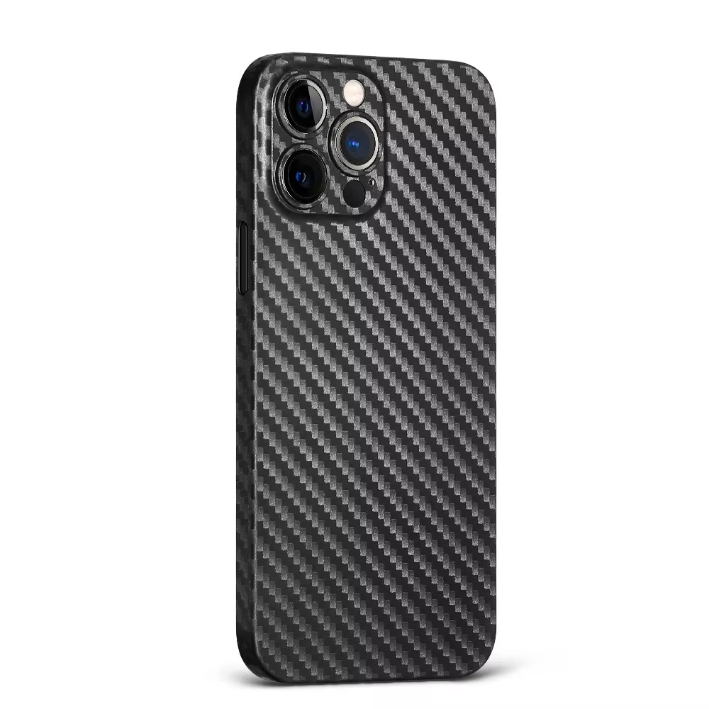 Premium iPhone Case Ultra Thin Carbon Fiber Matte Protective Cover 0.2mm PP Back Lightweight Scratch Resistant Slim Minimalist Design