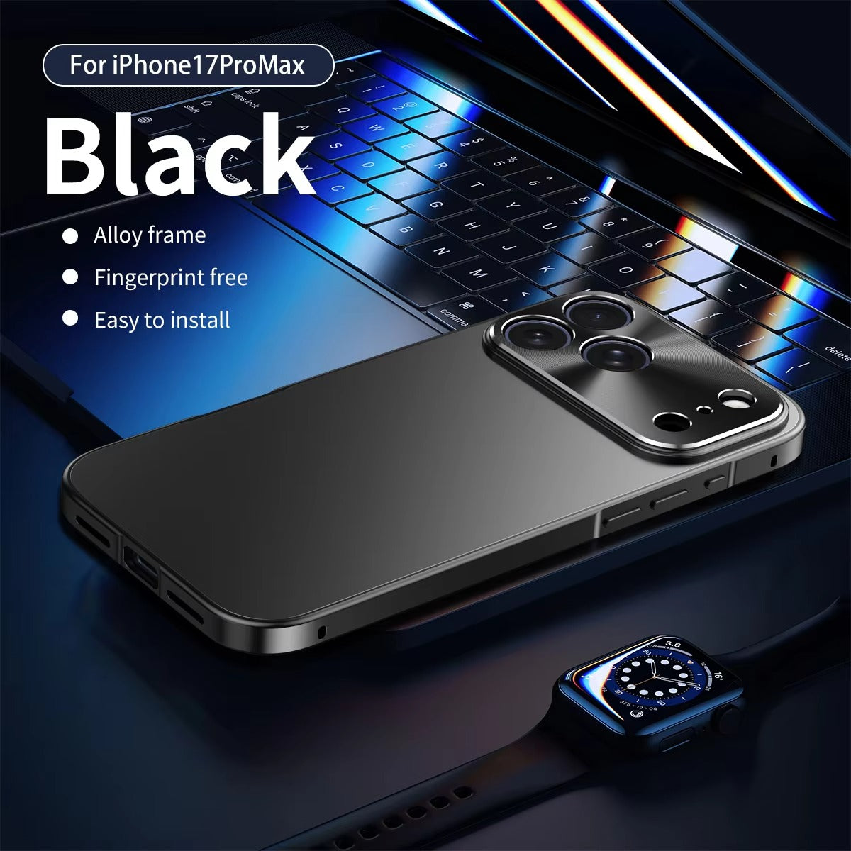 Premium iPhone Case Ultra Thin Protective Cover Aluminum Alloy Frame Frosted Matte Backplate Shockproof Camera Lens Guard Slim Design