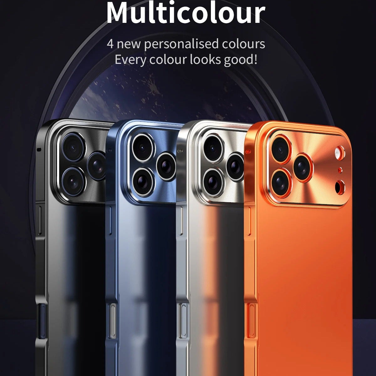 Premium iPhone Case Ultra Thin Protective Cover Aluminum Alloy Frame Frosted Matte Backplate Shockproof Camera Lens Guard Slim Design