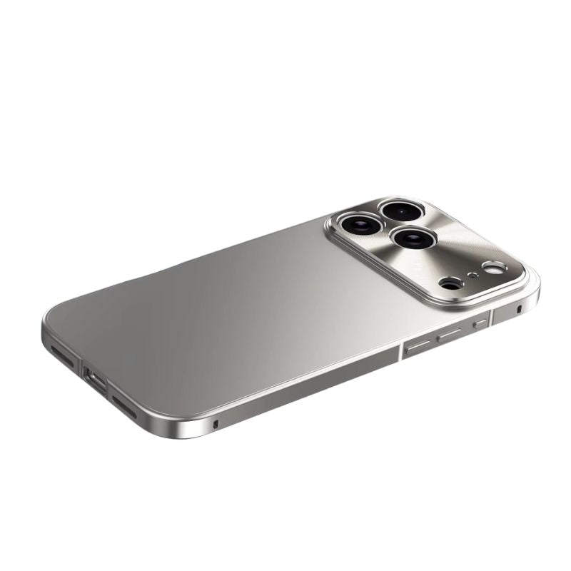 Premium iPhone Case Ultra Thin Protective Cover Aluminum Alloy Frame Frosted Matte Backplate Shockproof Camera Lens Guard Slim Design