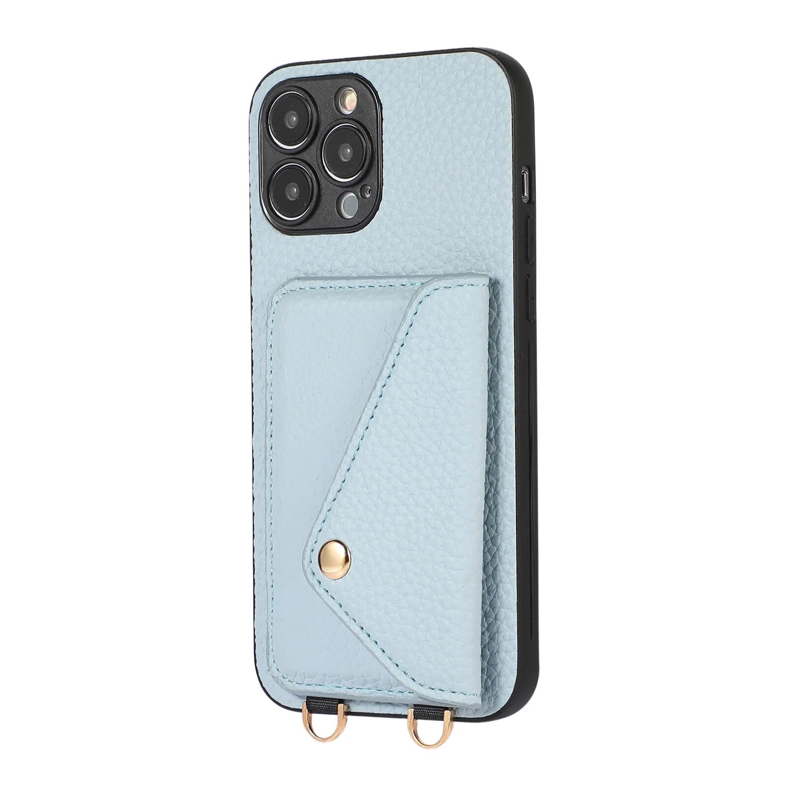 Premium iPhone Case Wallet MagSafe Compatible Crossbody Strap Leather Card Holder Shockproof Protective Cover Camera Lens Protection Slim Design