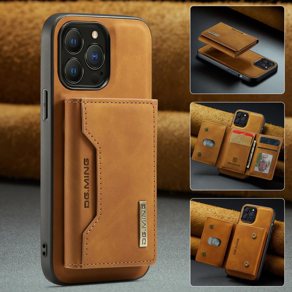 Premium iPhone Case Wallet MagSafe Compatible Detachable Leather Card Holder Magnetic Flip Stand Shockproof Protective Cover Camera Lens Protection Slim Design