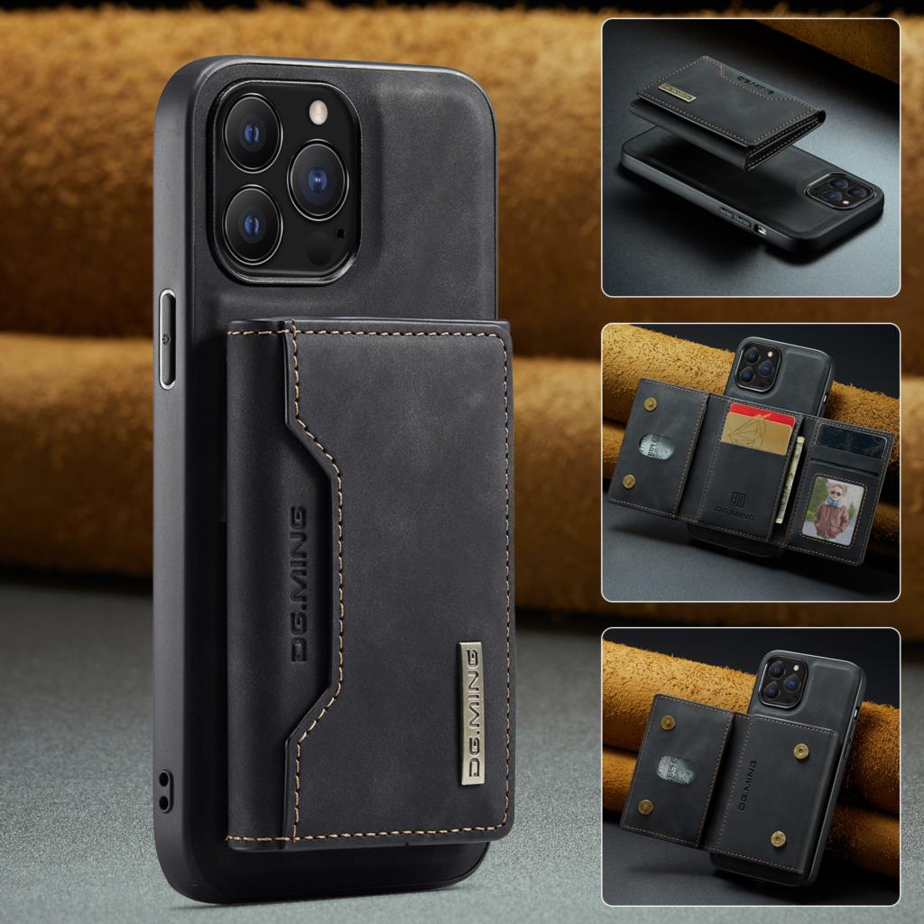 Premium iPhone Case Wallet MagSafe Compatible Detachable Leather Card Holder Magnetic Flip Stand Shockproof Protective Cover Camera Lens Protection Slim Design