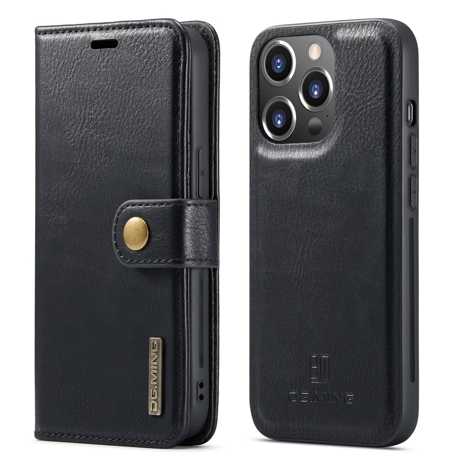 Premium iPhone Case Wallet MagSafe Compatible Detachable Magnetic Leather Shockproof Protective Cover Card Holder Camera Lens Protection Slim Design