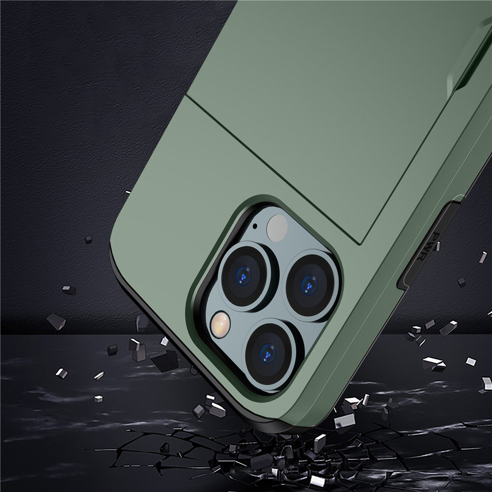 Premium iPhone Case Wallet MagSafe Compatible Dual Layer Slider Card Holder Shockproof Protective Cover Camera Lens Protection Slim Design