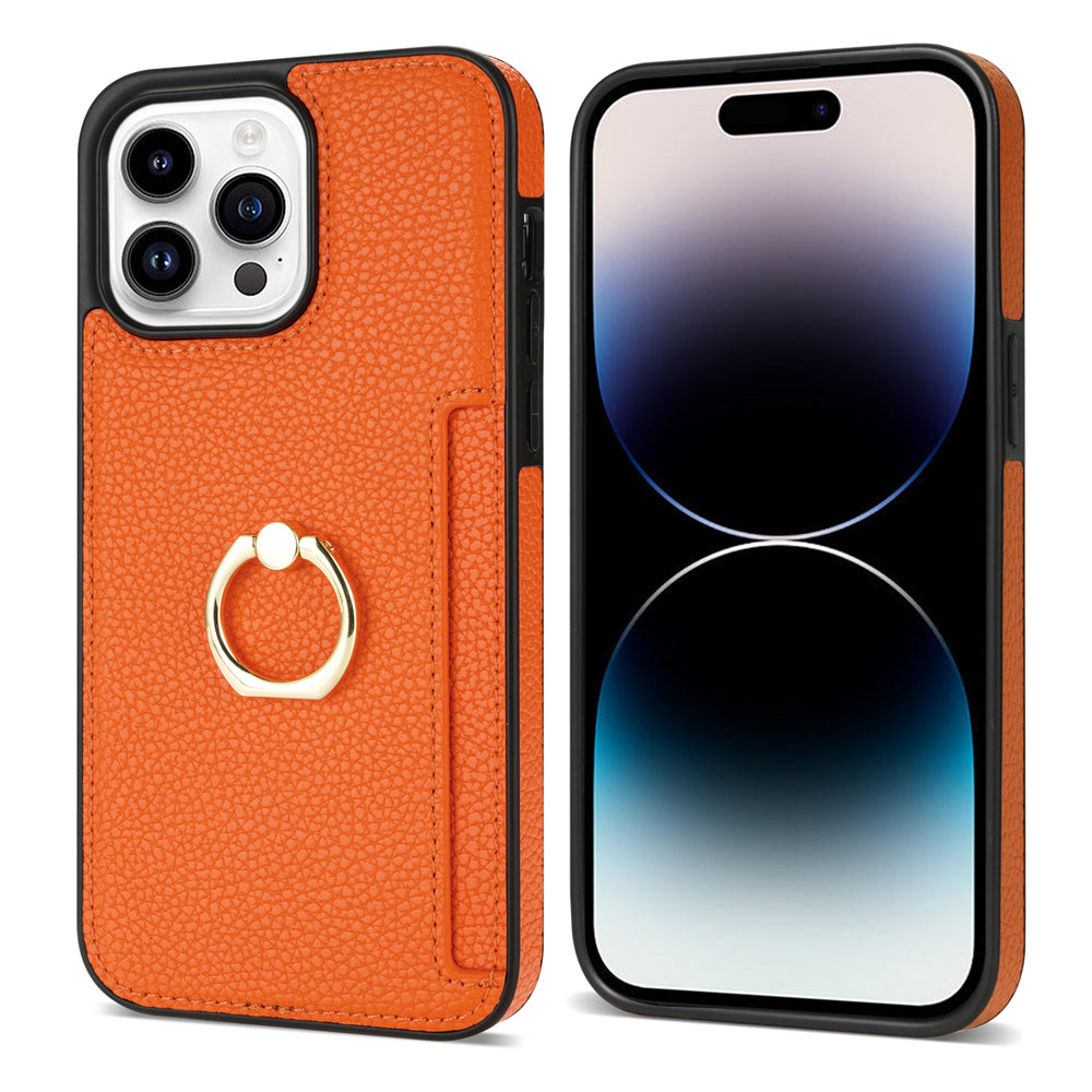Premium iPhone Case Wallet MagSafe Compatible Leather Card Holder Ring Stand Shockproof Protective Cover Camera Lens Protection Slim Design