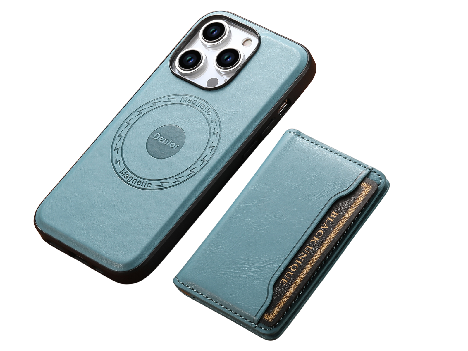 Premium iPhone Case Wallet MagSafe Compatible Leather Card Holder Shockproof Protective Cover Camera Lens Protection Slim Design