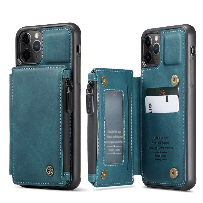 Premium iPhone Case Wallet MagSafe Compatible Leather Card Holder Stand Shockproof Protective Cover Camera Lens Protection Slim Design