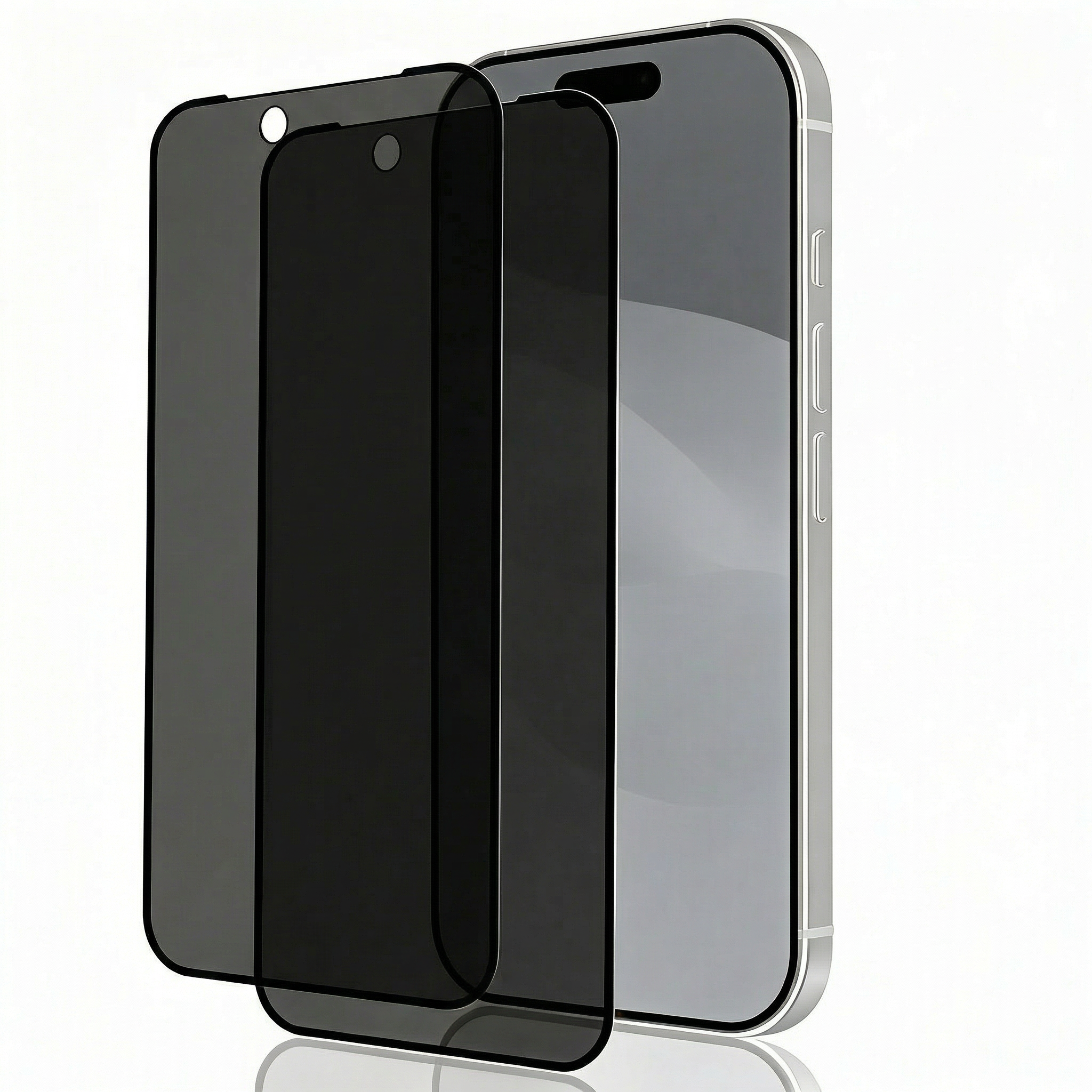 Premium iPhone Screen Protector Matte Privacy Anti Spy Tempered Glass Full Coverage Anti Glare Oleophobic Coating Easy Installation Frame