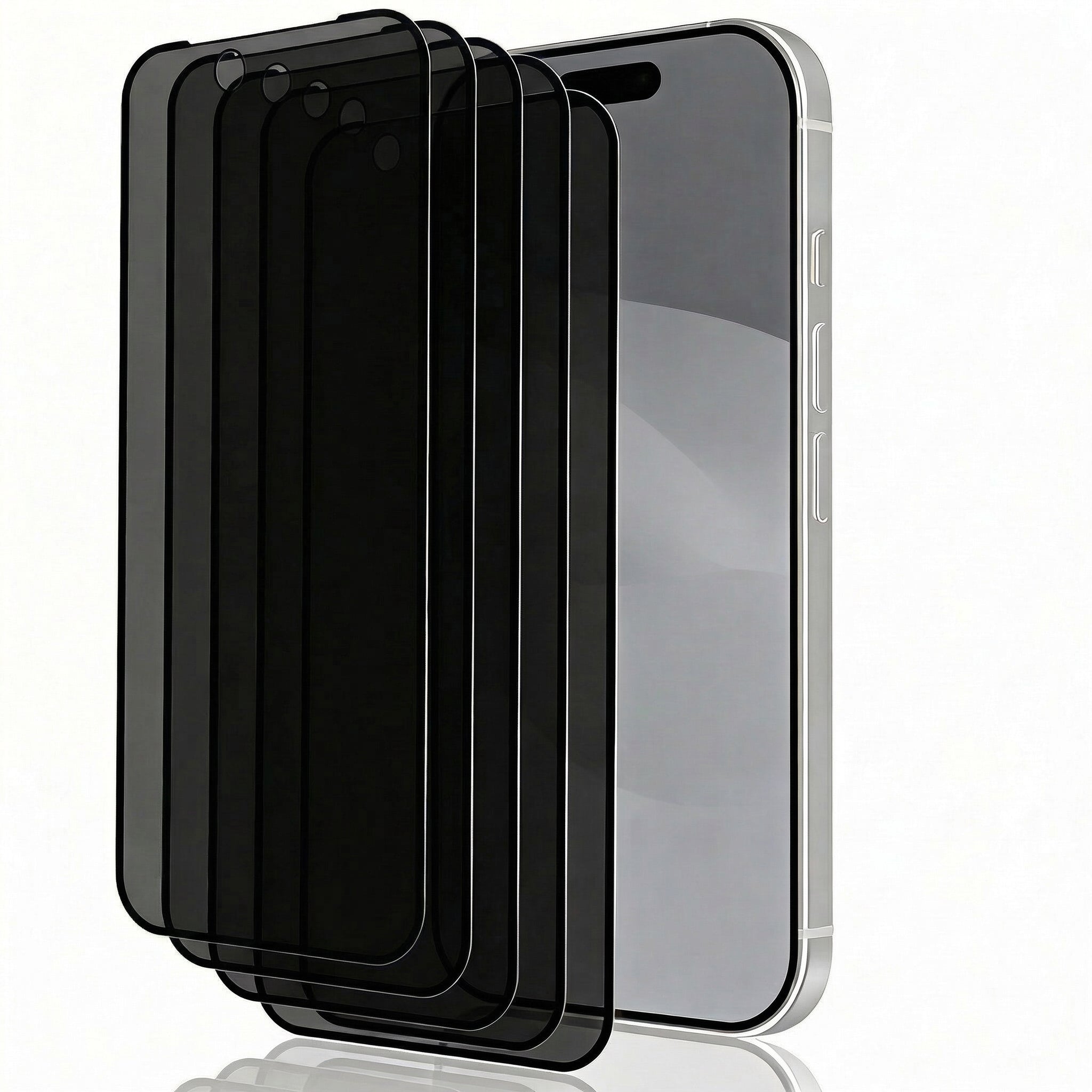 Premium iPhone Screen Protector Matte Privacy Anti Spy Tempered Glass Full Coverage Anti Glare Oleophobic Coating Easy Installation Frame