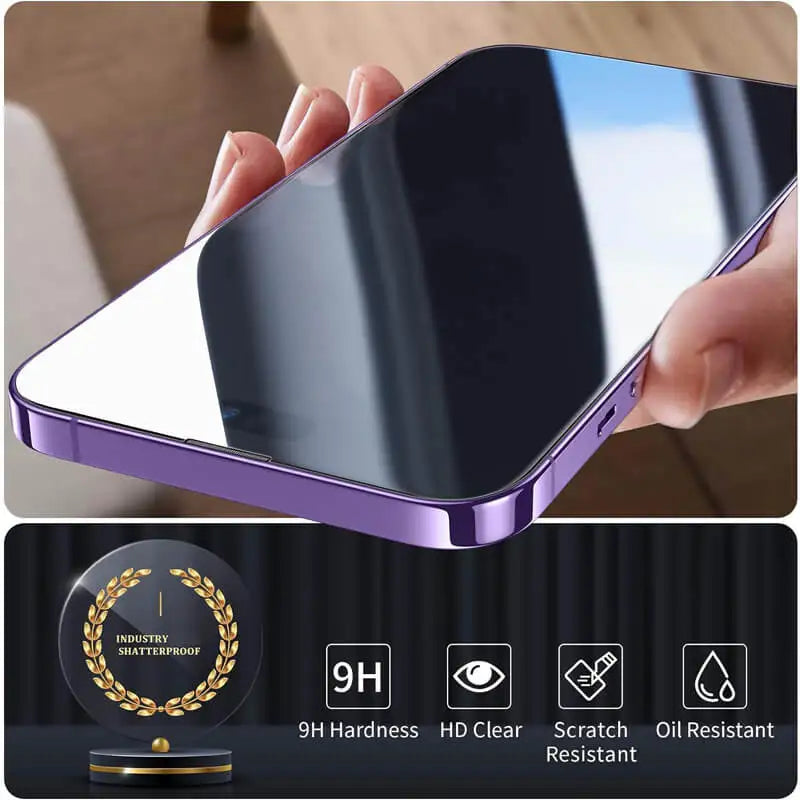 Premium iPhone Screen Protector Tempered Glass HD Clear Anti Fingerprint Scratch Resistant Bubble Free Shatterproof Ultra Thin Case Friendly
