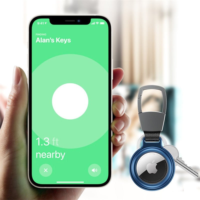 Premium AirTag Case Metal Protective Cover Keychain Clip Shockproof Scratch Resistant Secure Holder